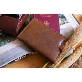 Gusti Brodie Passport Cover Leather for Men and Women, Passport Case, Protective Cover, Brown Leather, brown, Vintage