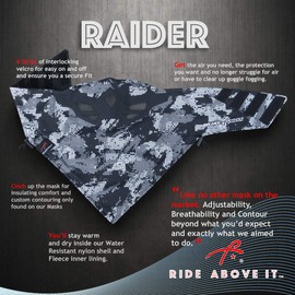 Grace Folly Half Face Mask for Cold Winter Weather. Use this Half Balaclava for Snowboarding, Ski, Motorcycle. (Many Colors) (Camo- Digital)