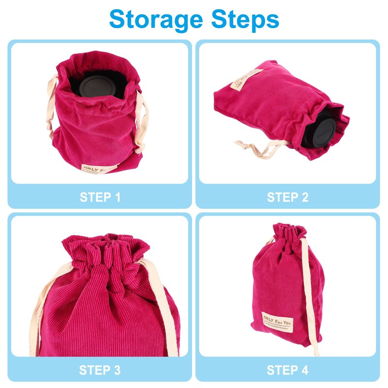 PATIKIL Soft Drawstring Lens Case, 9.84"x6.69"x0.24" Drawstring Lens Pouch, Camera