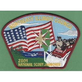 Embroidered Patch - Patches for Women Man - Northeast Illinois Council 129 National Jamboree 2001 BOY Scout CSP Patch S32
