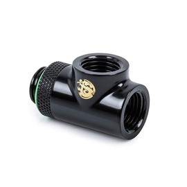Bitspower T-Block Rotary Fitting, Matte Black