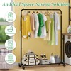 Simple Trending Standard Clothes Clothing Garment Rack with Storage Shelves,
