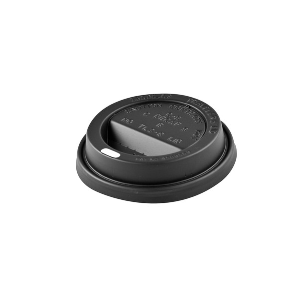 Solo TL38B2-0004 Black Traveler Plastic Lid - For Solo Paper Hot Cups (Case of 1000)
