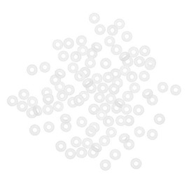 uxcell Silicone O-Rings, 5mm OD 2mm ID 1.5mm Width VMQ Seal Gasket for Compressor Valves Pipe Repair, White, Pack of 100