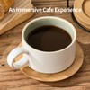 LUKA 6 Ounce Porcelain Stackable Espresso Cups with Saucers and