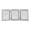 Lawrence Frames 510745T Silver Plated Double Bead Hinged Triple Picture
