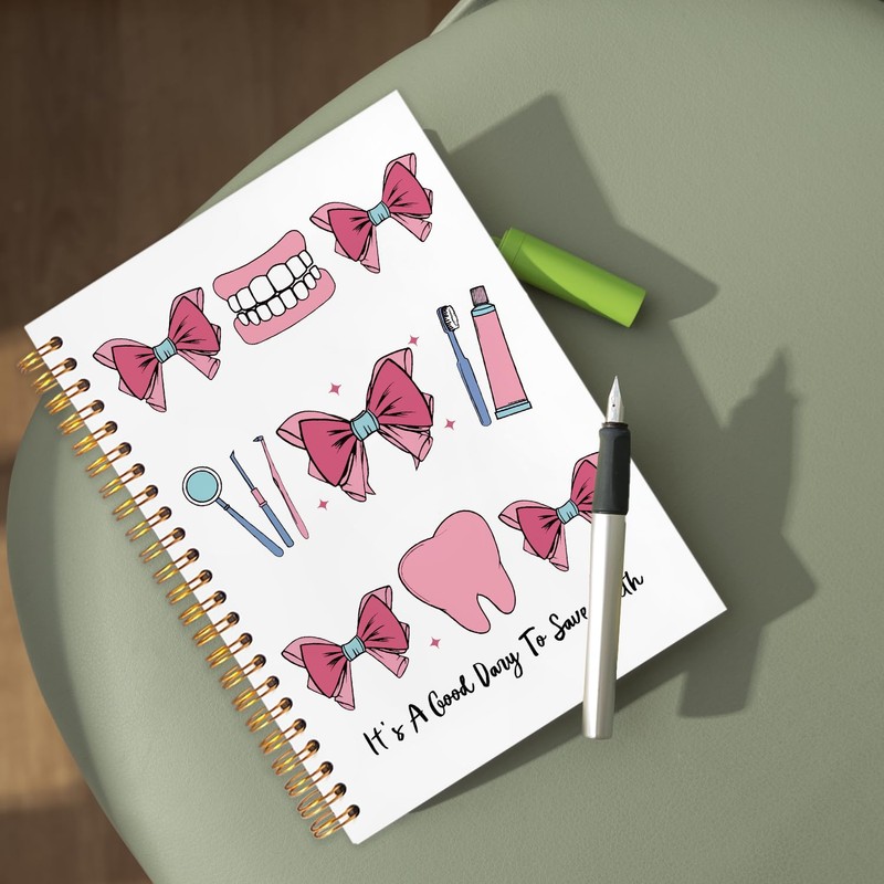 WUCHJ Dentist Gifts Notebook, Dental Hygienist Assistant Gifts Journal, Coquette