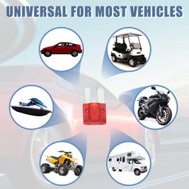 X AUTOHAUX 12V Standard Fuse Adapter Tap Fuse Kit with 1pcs 10A Blade Style Fuse Metal for Cars Boats