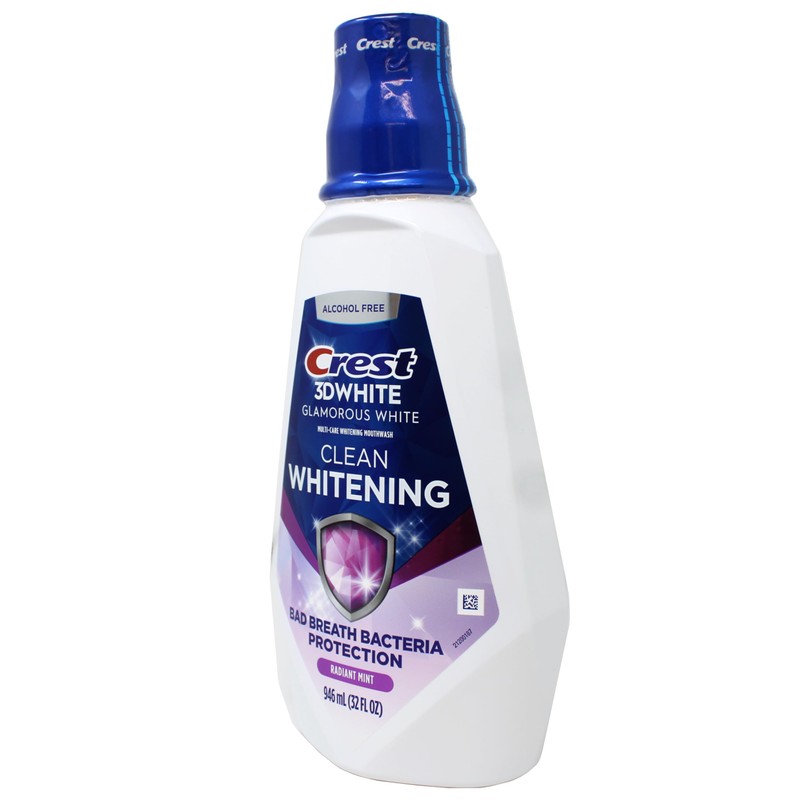 Crest 3D White Multi-Care Whitening Rinse, Glamorous White, Fresh Mint-32