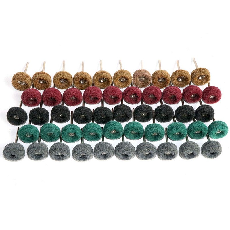 FPPO 50PCS Abrasive Buffing Polishing Wheel Set for Rotary Tool,Mini