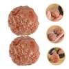 SUPVOX 5pcs Artificial Beef Meatball Model Fake Food Toy Realistic