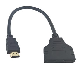 LEMLIN HDMI Splitter Adapter 1 in 2 Out, 1080p HDMI Splitterkabel für HDTVs, Monitore und Projektoren, Anschluss an Zwei Buchsen für die Gleichzeitige Nutzung von 2 Monitoren oder TVs