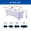 FUANGUI Spandex Rectangle Fitted Tablecloth,6FT Rectangular Fitted Table Cloth Washable