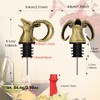 DRMFLE Bronze Antelope Head 2-in-1 Zinc Alloy Wine Pourer &