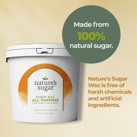 Nature's Sugar Nature's Sugar Wax All-Purpose Sugaring Paste for Legs, Back, Arms, Chest - 35oz - Beginner-Friendly Sugar Wax Hair Removal for All Skin Types - Vegan & Cruelty-Free