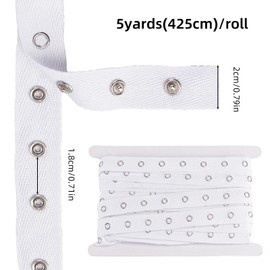 letsinstyle 2 Pcs 2.5 Yards Sewing Snap Tape Trim, Soft Cotton Snap Button Tape, Fastener Ribbon for Sewing Cloth Bodysuits DIY Crafting and Projects