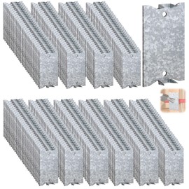 WENHUALI 50 Pack Safety Nail Plates for Wood Studs, 2.5 x 1.5 Inch Cable Wire Protector, Metal Anti-Nail Protection with Sharp Pointed Prongs for Plumbing & Wiring Protection(Snowflake Silver)
