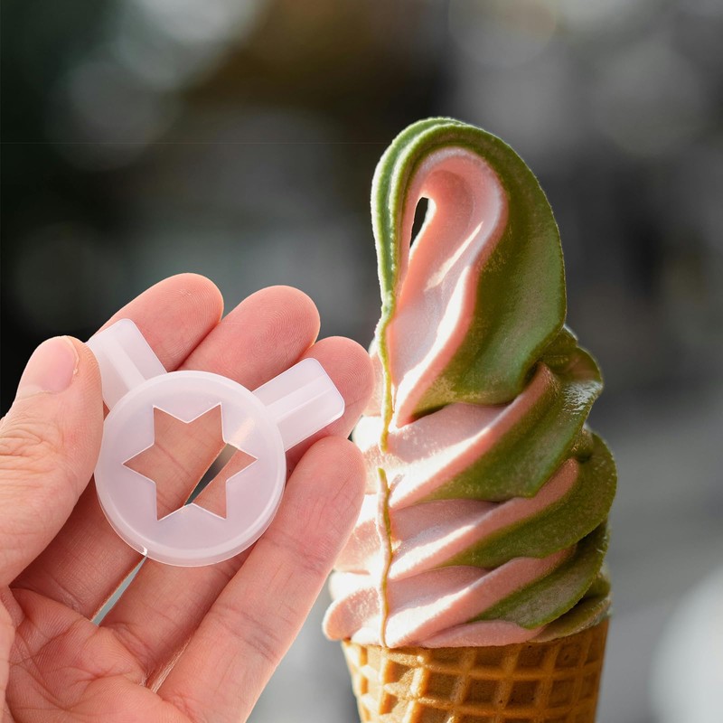 Ciieeo1pc Ice Cream Machine Star Nozzles Soft Serve Ice Cream
