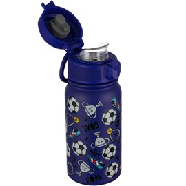 GOPPUS 12oz Kids Water Bottle with Straw Lid – BPA-Free, Leak-Proof, Insulated Stainless Steel – Sweat-Proof, Reusable for School, Sports, and Outdoor Activities