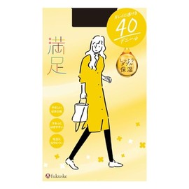 Fukusuke Women's 40 Denier Tights, Fukusuke 1 Pair Set, Black