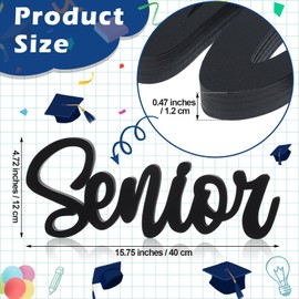 Yousoontic Graduation Party Decoration Senior Wooden Photo Prop Sign Graduation Photo Booth Sign Senior Picture Prop Wood Cutout 2025 Decoration for Graduate Party Favor Supplies(Black)