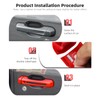 JeCar 5PCS Door Handle Tailgate Handle Cover Trim Kit Compatible