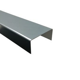 Cover Profile Aluminium Anthracite, 2000 mm U-Profile Decorative Exterior 20 x 150 x 20 mm Inner Leg Dimensions Made of Aluminium Ral7016 Anthracite Grey 0.8 mm Thick U Profile Ral 7016, Wall Cover