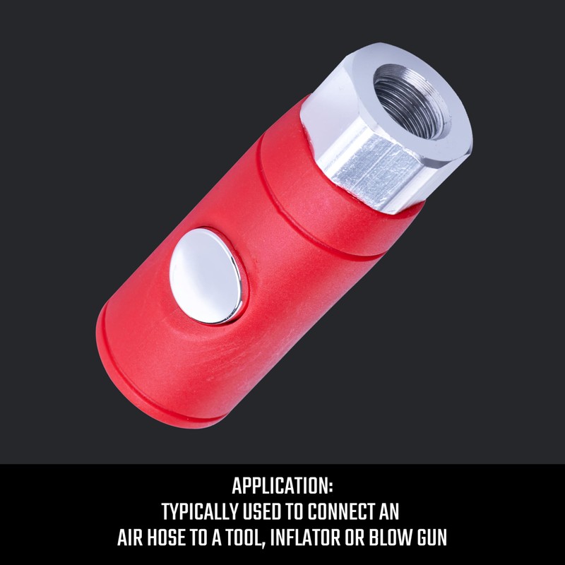 CRAFTSMAN Push Button Coupler, Female, 1/4-in NPT Industrial and Automotive