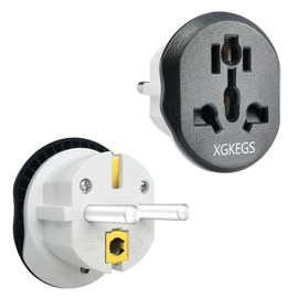 aus to eu adapter, universal adapter, US to EU adapter, UK to EU adapter for connecting foreign devices, adapter Italy, Switzerland, India, Germany plug, socket adapter, pack of 2