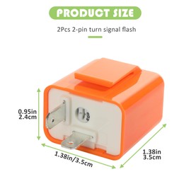 Flaconi 2 x electronic indicator relay for motorcycles, indicator relay LED, indicator relay, flasher indicator, LED flashing relay, suitable for indicator relay of automobiles and motorcycles
