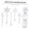 KOMBIUDA 10pcs Transparent Acrylic Snowflake Pendants Festive Hanging Decor for