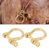 2 Set Anchor Shackles Pure Brass U-Type Chain Shackle Screw