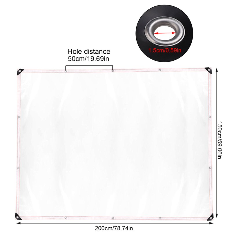 Transparent Rain Tarp Thickened PE Garden Plants Rain Shelter Cover