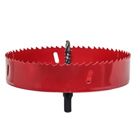 LC LICTOP 160mm/6.3'' BI -Metal Wood Hole Saws Bit Tooth Cutting for Cornhole Board Metal Plastic Fiberboard