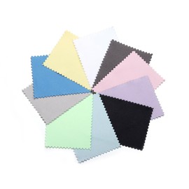 ThaiRoot Pack of 50 8 x 8 cm Silver Cleaning Cloths for Jewellery Small Silver Cleaning Cloth Polishing Cloths Jewellery Sterling Silver Gold Platinum Jewellery Cleaning Cloth Colourful Jewellery