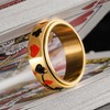 King Will Gold Poker Fidget Spinner Ring for Men Women