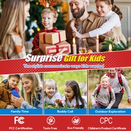 Vvinca Walkie Talkies for Kids Rechargeable, Spider Toys for Ages 3 4 5 6 7 8 9 10 Boys Girls Christmas Birthday Gifts for 3-12 Year Old, 2 Way Radio 22 CH VOX Long Range Walkie Talkie with Flashlight