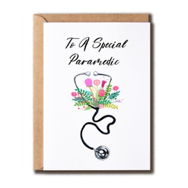 NSLDesigns To A Special Paramedic Card - Paramedic Birthday Card - Anniversary Card - Cute Gratitude Card - Paramedic Greeting Card