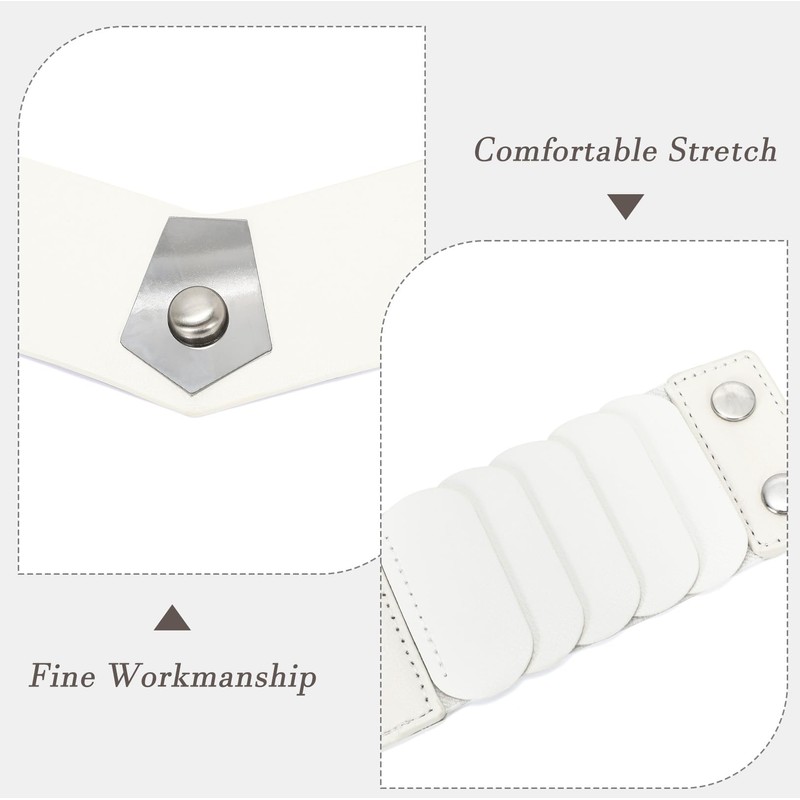 VOMELLI Wide Elastic Waist Belt Women's Vintage Stretch Belt Waist