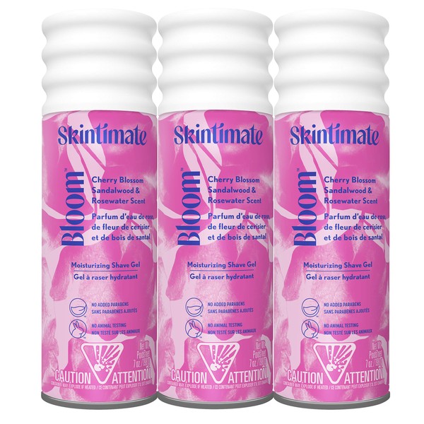 Skintimate Bloom Moisturizing Women's Shave Gel, 7 Ounce (Pack of 3)