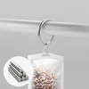 Metal Curtain Rings, 25 Pack 35mm Internal Diameter Silver Curtain