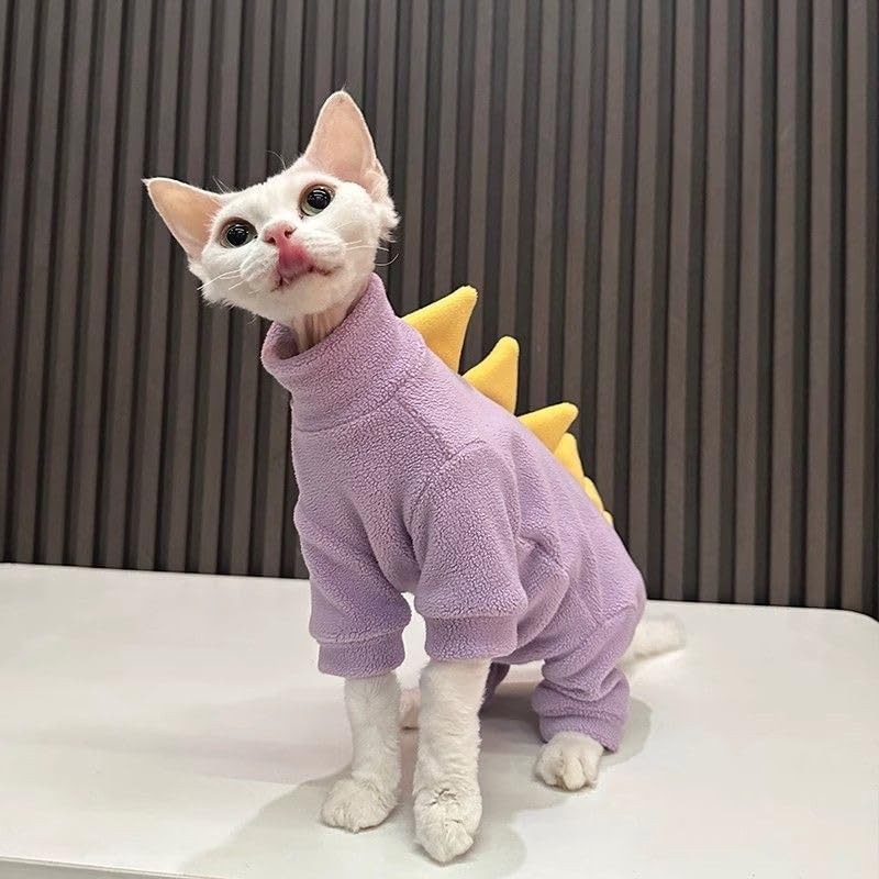 Four Leg Cat Clothes Pjamas Warm Jumpsuit Elastic Pet Clothes