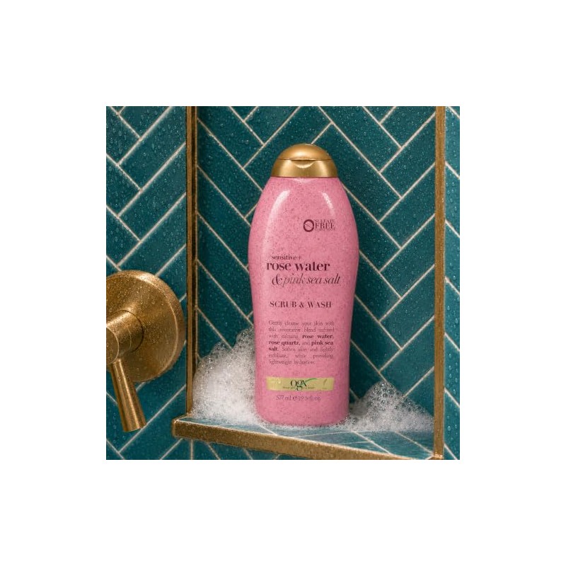 OGX, Body Wash de Sal Rosa y Agua de Rosas,