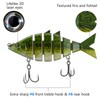 BASSDASH Bone Multi Jointed Swimbait 3-Pack, 3.7in/0.66oz Hard Fishing Lure