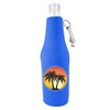Palm Tree Sunset Beer Bottle Coolie With Opener (Royal Blue)