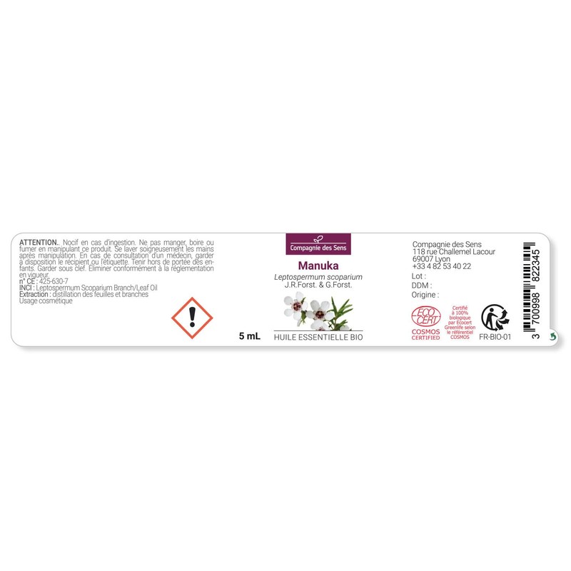 MANUKA (Leptospermum Scoparium) BIO - 5mL - Olio Essenziale di