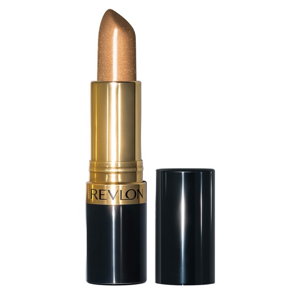 Revlon Super Lustrous Lipstick, High Impact Lipcolor with Moisturizing Creamy Formula, Infused with Vitamin E and Avocado Oil in Gold Pearl, Gold Goddess (041)