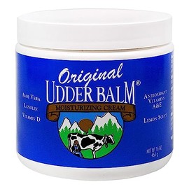 Original Udder Balm (NOT Cream or Lotion Body Moisturizing and Soothing for Dry, Cracked, Flaky, Rough Skin, 16 oz Jar, Lemon Scent