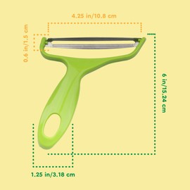 Y Shape Jumbo Wide Angled Straight Blade Peeler - Blue - 1 Peeler