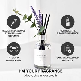 COCODOR White Label Lavender Diffuser/Dark Vanilla & Sandalwood/6.7oz(200ml)/Home Decor & Office Decor, Fragrance and Gifts, Aromatherapy